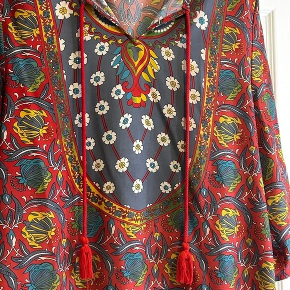 Urban CoCo Women’s Colorful Patterned Dress 3/4-Length Sleeves Sz. Large - Picture 5 of 9